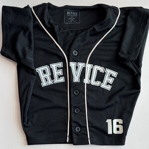 REVICE Black Jersey with White Accents